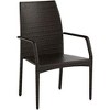 PAGED Wicker Outdoor Chairs Outdoor Dining Chairs with Iron Legs for Patio, Garden, Lawn - 3 of 4