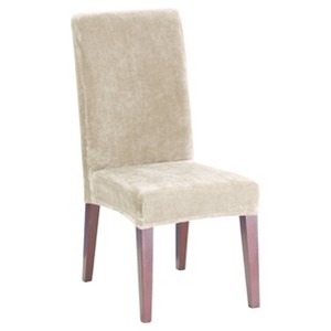 Sable Stretch Plush Short Dining Room Chair Slipcover - Sure Fit