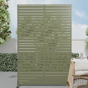 Spassway Outdoor Metal Privacy Screen with Different Colors Garden Fence Panels Patio Trellis Room Divider Decorative Wall Panels - 1 of 4