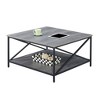 Breighton Home Tucson Metal Square Coffee Table Weathered Gray/Black: Modern Living Room Furniture, 4-Leg Design - image 3 of 3