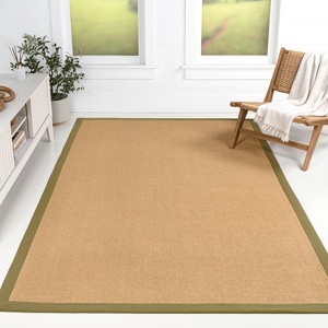 JONATHAN Y Camden Farmhouse Cottage Border Jute Area Rug - 1 of 4