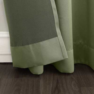 Sage Green Room-Darkening Polyester Grommet Curtain Panel, 54" x 108"