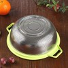Stainless Steel Colander With Handle and Legs, Large Metal Green Strainer for Pasta - 4 of 4