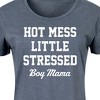 Women's - Instant Message - Hot Mess Boy Mama Graphic T-shirt Dress - 2 of 4