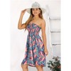 LA LEELA Women's Summer 4th of July American USA Flag Smocked Swing Tube Top Patriotic Dresses for Women One Size Flint US Stars - 2 of 4