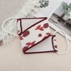 Unique Bargains Tulip Flowers Body Scrub Towel for Bathroom 22.83"x3.54" Red 1 Pc - 3 of 3