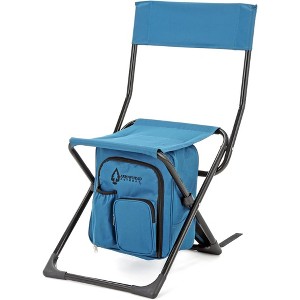 Arrowhead Outdoor Multi-Function 3-in-1 Compact Camp Chair: Backpack, Stool & Insulated Cooler, w/Bottle Holder & Storage Bag, Hiking (Ocean Blue) - 1 of 4
