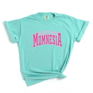 Simply Sage Market Women's Momnesia Varsity Short Sleeve Garment Dyed Tee - 1 of 2