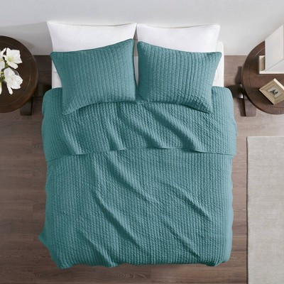 Mitchell Full/Queen 3pc Reversible Coverlet Set Teal