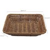 Aoibox Wicker Bread Basket, Handwoven Serving Basket for Food, Fruit, Vegetables, and Home Storage, Rustic Tabletop Decor - 2 of 4