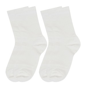 Alilang Women's Slouchy Ankle Socks Soft Solid Cotton for Casual Comfort 2 Pairs - 1 of 4