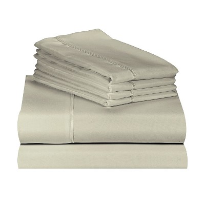 Light Taupe Full 6 Pc Rayon From Bamboo Solid Performance Sheet Set ...