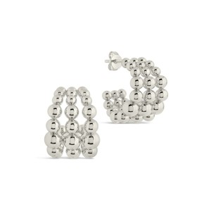 SHINE by Sterling Forever Bubble Sphere Trio Hoop Earrings - 1 of 4