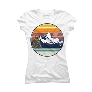 Junior's Design By Humans Mountain View By pilipsjanuarius T-Shirt - 1 of 3