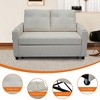 Versatile Foldable Velvet Sofa Bed with Adjustable Back, USB & Phone Stand - 2 of 4