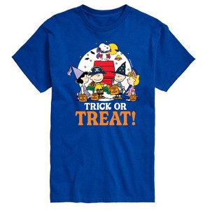 Men's - Peanuts - Trick Or Treat Moonlight Short Sleeve Graphic T-Shirt - 1 of 4