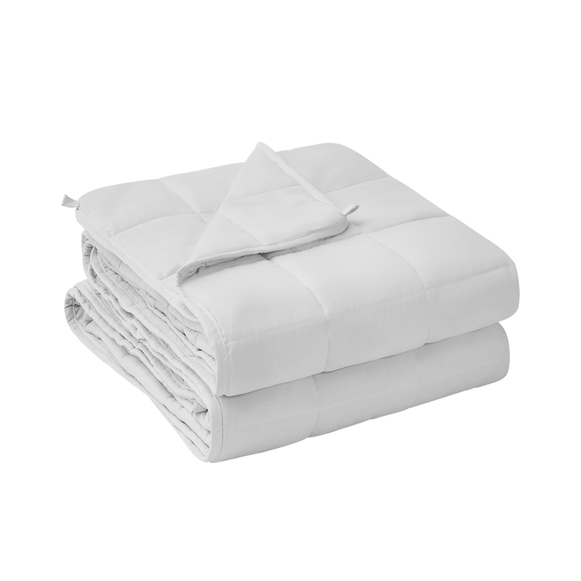 Inhand Weighted Blanket (Queen 60"x80") - White Cooling Heavy Blanket with Glass Beads - All-Season Breathable Soft Comfort Microfiber Blanket