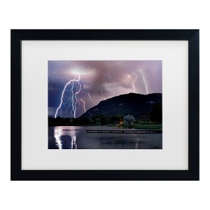 Trademark Fine Art - Mike Jones Photo Lightning Campground Matted Framed Art - 1 of 4