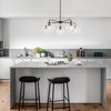 Rennnsan Orvani 33" W 5 -Light Glass Dimmable Contemporary Bubble Chandelier in Gold & Black - 4 of 4