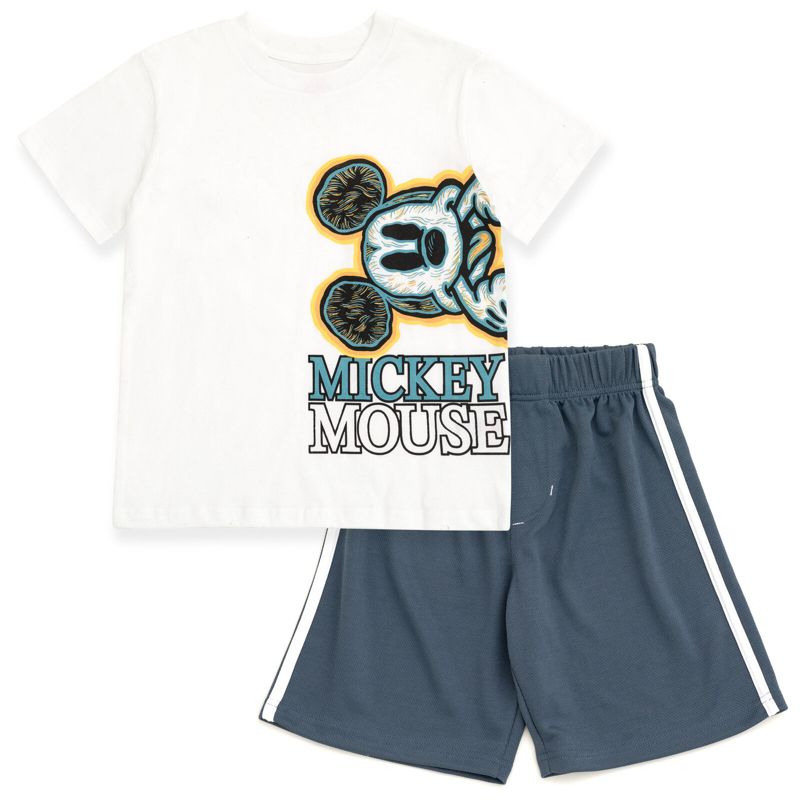 Disney Mickey Mouse T-Shirt and Shorts Outfit Set Toddler to Little Kid, 1 of 5