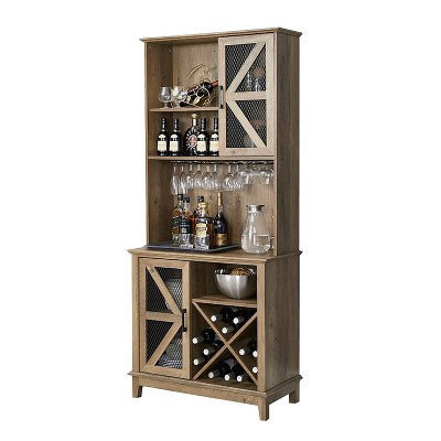 Farmhouse Wall Bar Unit Reclaimed Wood - Home Source