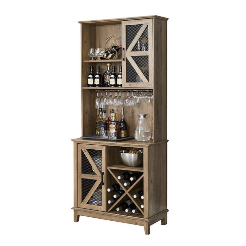 Farmhouse Wall Bar Unit Reclaimed Wood Home Source Target