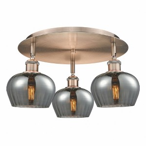 Fenton - 3 Light Flush Mount In Art Deco Style-8 Inches Tall and 18.25 Inches Wide - 1 of 1