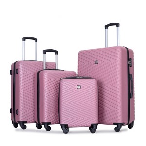 4pcs Luggage Set, ABS Lightweight Suitcase with Rotating Wheels, TSA lock, (16/20/24/28) -ModernLuxe - 1 of 1