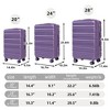 Lyngins 20/24/28 Inch 3 PCs Carry on Luggage Sets with Combination Lock,Suitcases Sets with Spinner Wheels for Family Trips - 3 of 4
