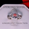 Christine Engagement Ring Promise Heart For Women Silver Cz Ginger Lyne Collection - 2 of 4