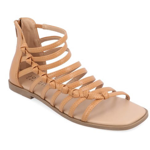 Zip discount gladiator sandals