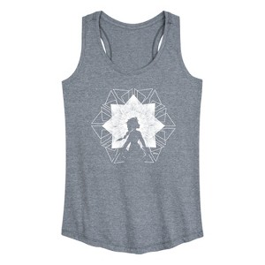 Women's - Frozen 2 - Elsa Snowflake Graphic Racerback Tank - 1 of 4