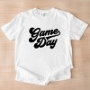 Game Day Retro Puff Print - Womens Garment Dyed Graphic T-Shirt - 3 of 4