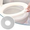Unique Bargains Stretchable Thicker Toilet Seat Cover Pad Lid Bathroom Washable Reusable 2 Pcs - 2 of 4