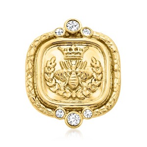 Ross-Simons 0.25 ct. t.w. Diamond Royal Bumblebee Ring in 18kt Gold Over Sterling - 1 of 4