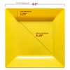 Smarty Had A Party 6.5" Yellow Square Plastic Cake Plates - 120 pcs - 3 of 4