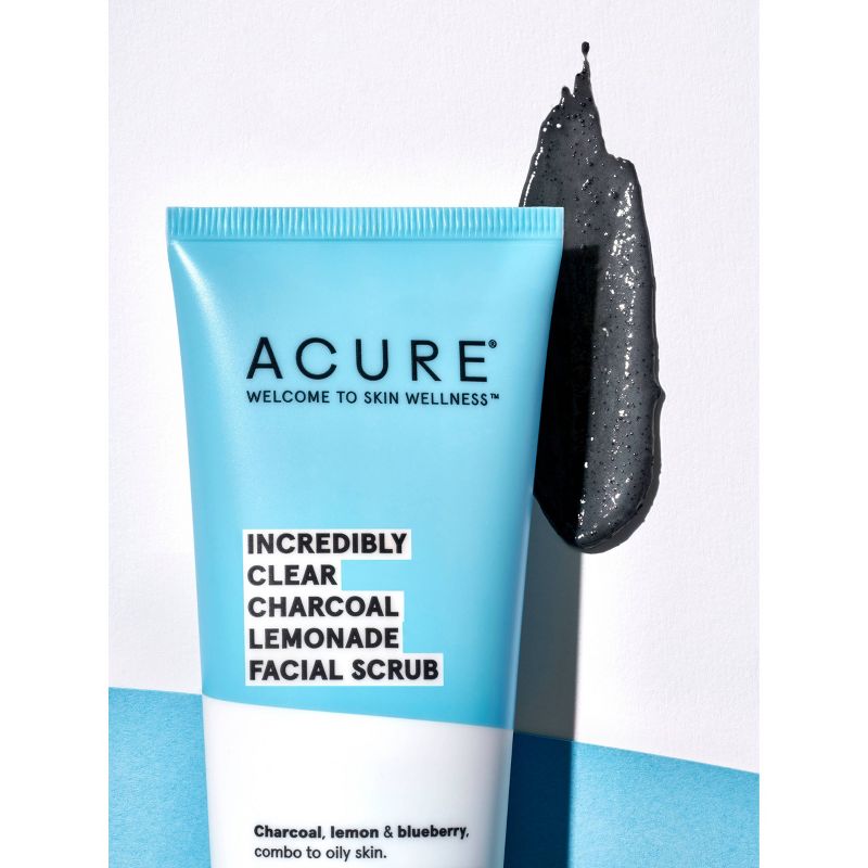 Acure Incredibly Clear Charcoal Lemonade Facial Scrub - Unscented - 4 fl oz, 5 of 8