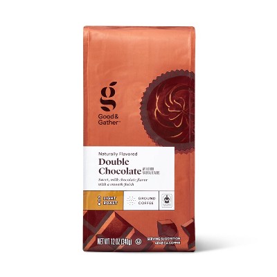 Naturally Flavored Double Chocolate Light Roast Ground Coffee 12oz - Good & Gather™