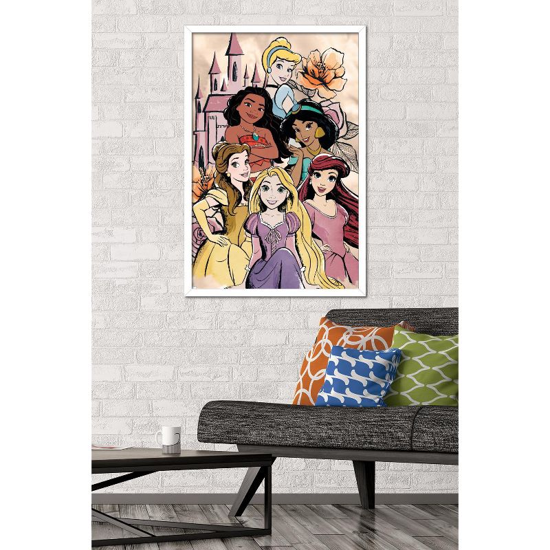 Trends International Disney Ultimate Princess Celebration - Castle Group Framed Wall Poster Prints, 2 of 7