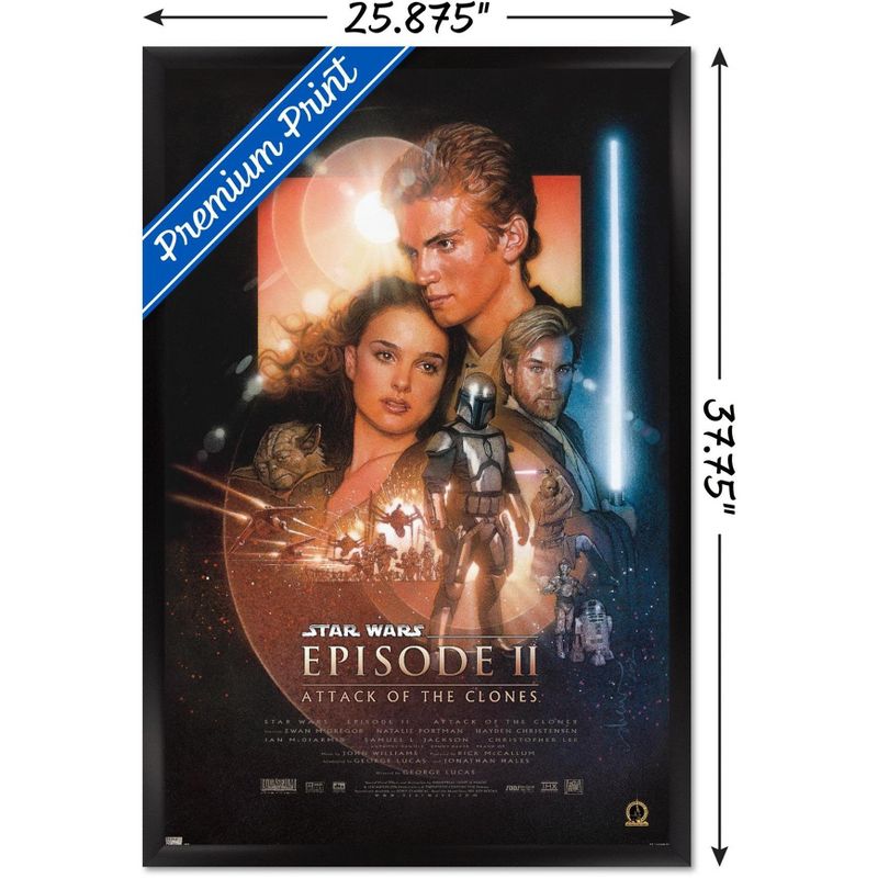 Trends International 24X36 Star Wars: Attack Of The Clones - One Sheet Framed Wall Poster Prints, 3 of 7