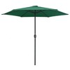 vidaXL Outdoor Parasol with Aluminum Pole 106.3 in.x96.9 in. Green - 2 of 4