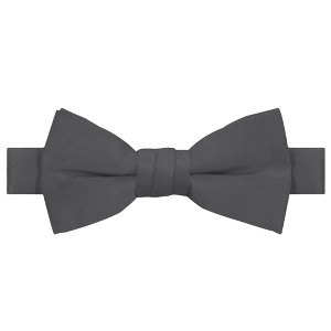Jacob Alexander Young Boys' Solid Color Pre-Tied Adjustable Banded Bow Tie - 1 of 4