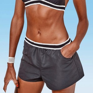 Women's Stripe Band Swim Shorts - LASCANA - 1 of 4