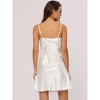 cheibear Women's Summer Satin Cami Mini Spaghetti Lingerie Nightdress - 3 of 4