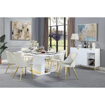 NicBex Dining Table 71" Modern Minimalist Rectangular Dining Table for Dining Room