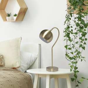Mid-Century Curved Table Lamp with Dome Shade - Lalia Home - 1 of 4