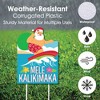 Big Dot of Happiness Tropical Christmas - Party Decorations - Beach Santa Holiday Party Welcome Yard Sign - 3 of 4