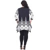Women's Plus Size 3/4 Sleeve Printed Dulce Tunic Top - White Mark - 3 of 3