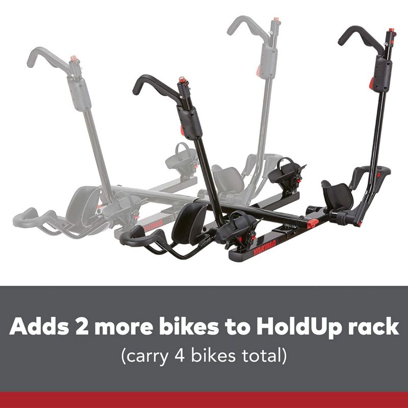 Yakima HoldUp Plus 2 Hitch Bike Rack Tilting Extension with StrongArm Design and Side to Side Adjustability for Doubling Bicycle Capacity, Black, 3 of 7