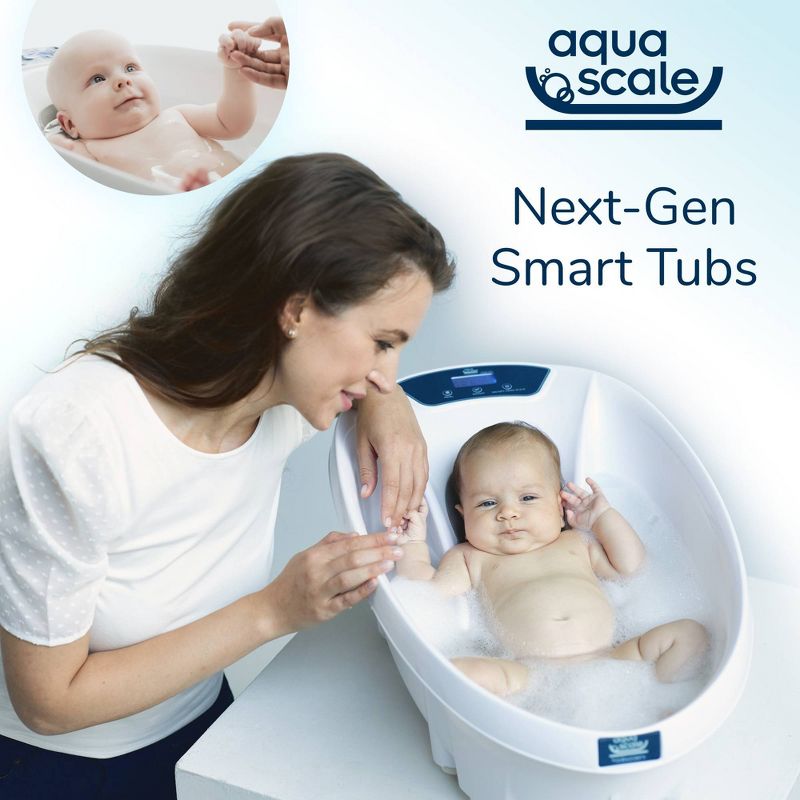 Baby Patent Aqua Scale 3-in-1 Digital Scale Water Thermometer and Infant Tub, 6 of 16